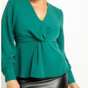 NWT Eloquii Knot Detail Blouse